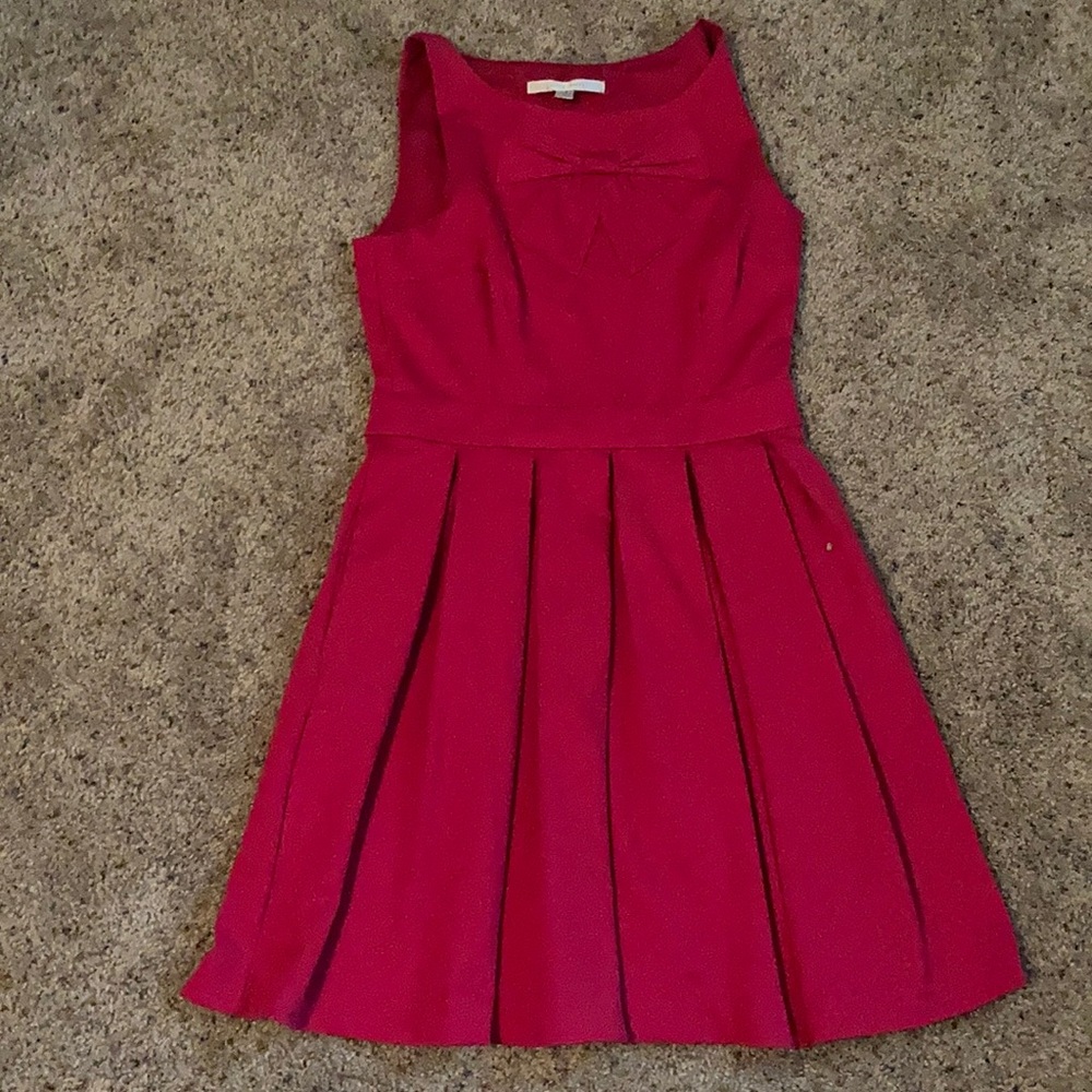 Lauren Conrad Magenta Bow Dress